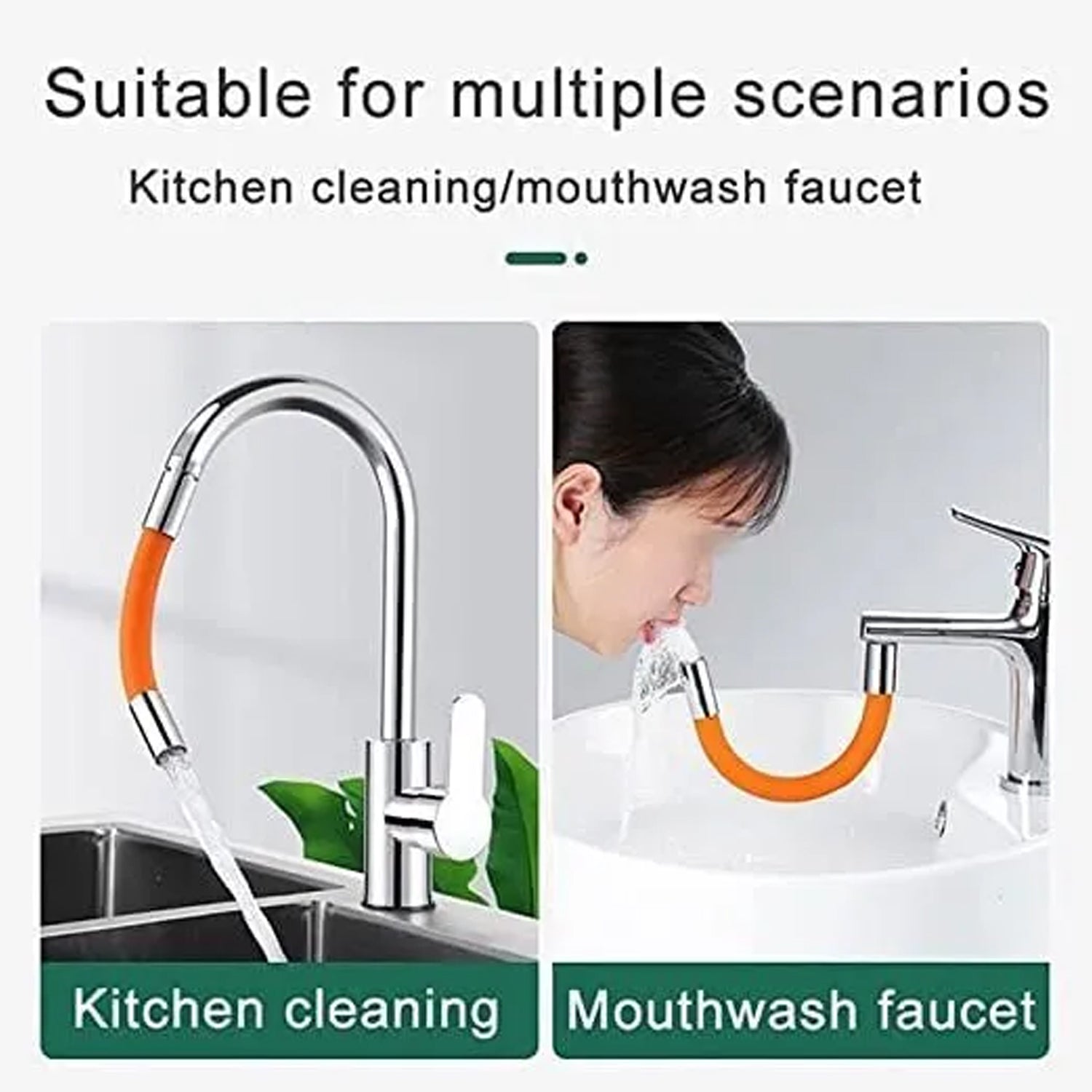 9087b Flexible Water Tap Extender, Universal Foaming Extension Tube with Connector, 360 Free Bending Faucet Extender, Adjustable Sink Drain Extension (46cm) DeoDap 9087b Flexible Water Tap Extender, Universal Foaming Extension Tube with Connector, 360 Free Bending Faucet Extender, Adjustable Sink Drain Extension (46cm) DeoDap